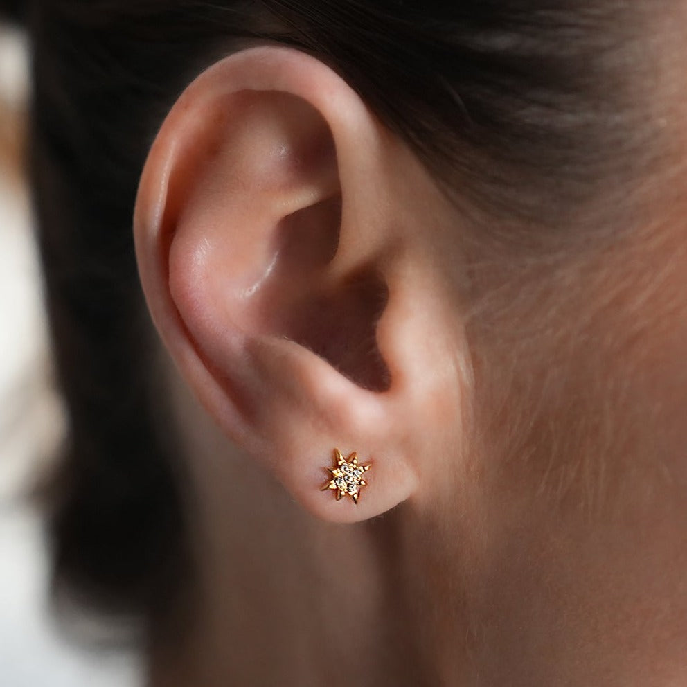 Style SARENBE Gold: 'Star Bright' Stud Earrings Gold