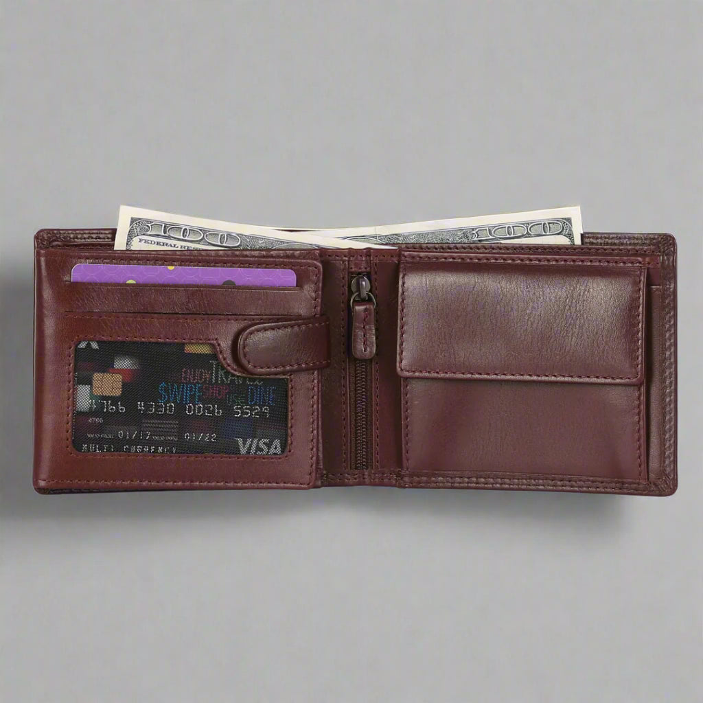 MET Leather Wallet with Coin Pocket