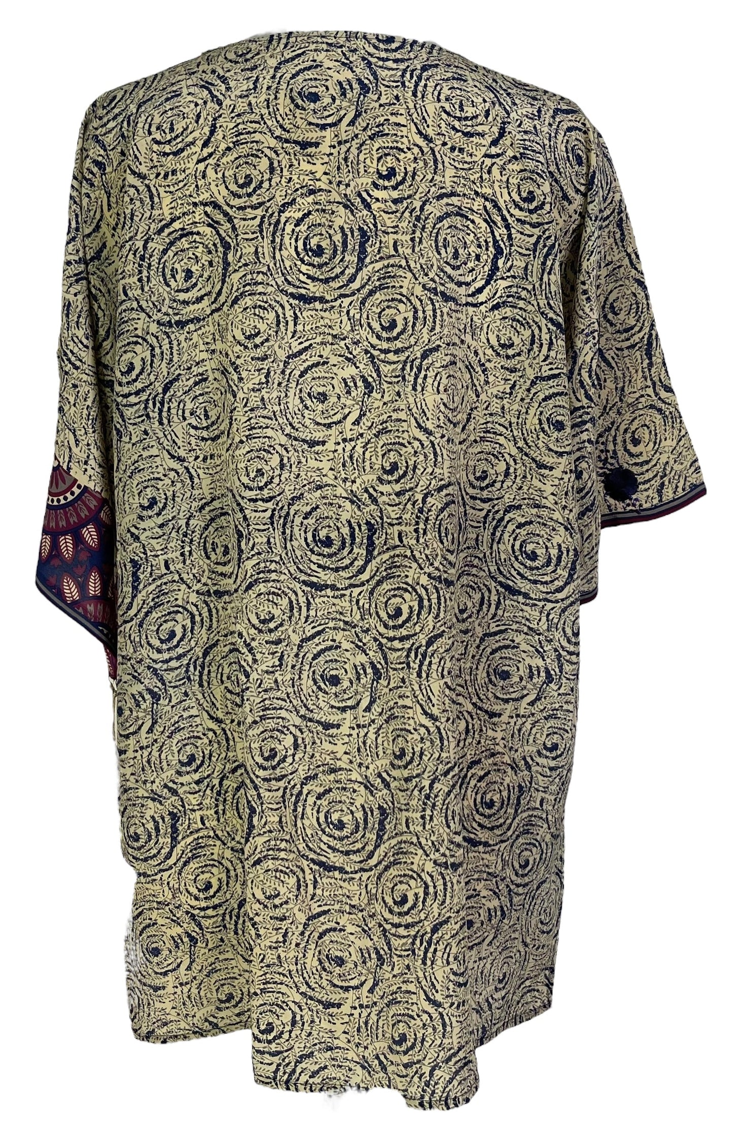 PRC6912 Avatar Pure Silk Kimono-Sleeved Jacket with Belt