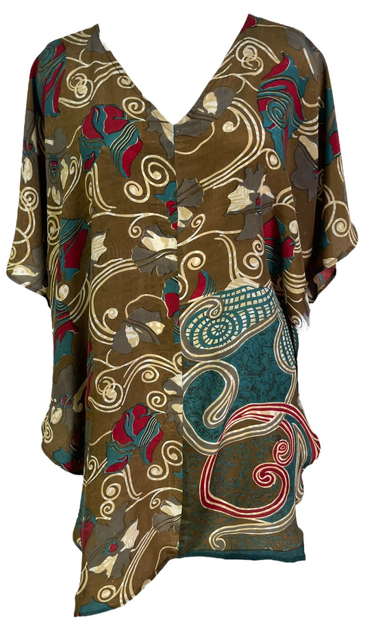 PRC6691 Avatar Pure Silk Waterfall Top