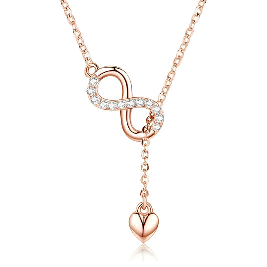 Forever Love: Delicate Infinity Necklace In Sterling Silver