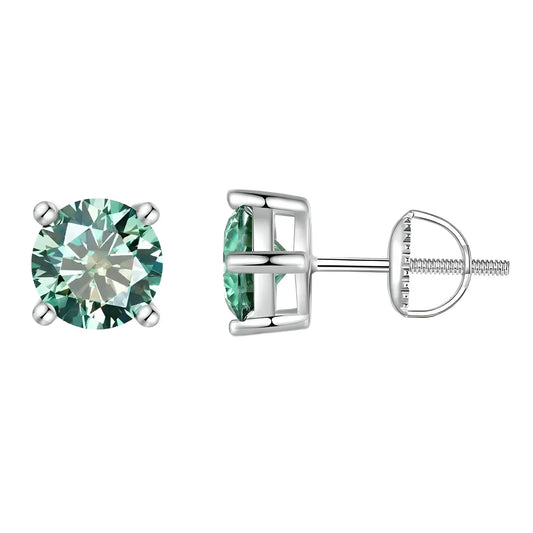 Breathtaking Moissanite Heart Stud Earrings | 925 Sterling Silver