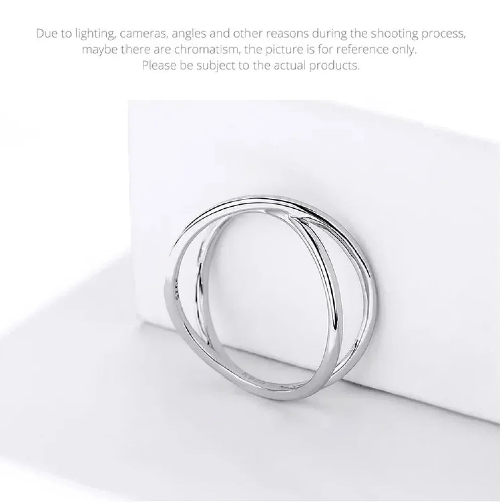 Breathtaking 14K Gold Plated X Ring - Elegant Minimalist 925 Sterling Silver Cross Ring For Women - Promise Jewelry Scr543