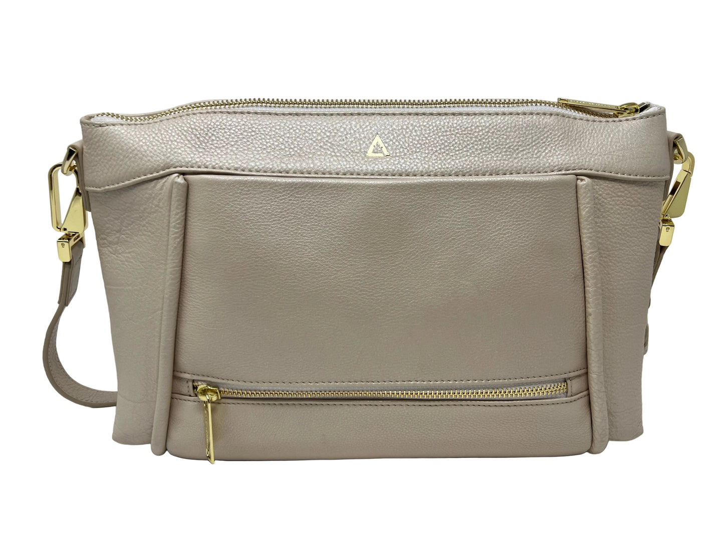 Sac à bandoulière en Cuir, Champagne | Elena