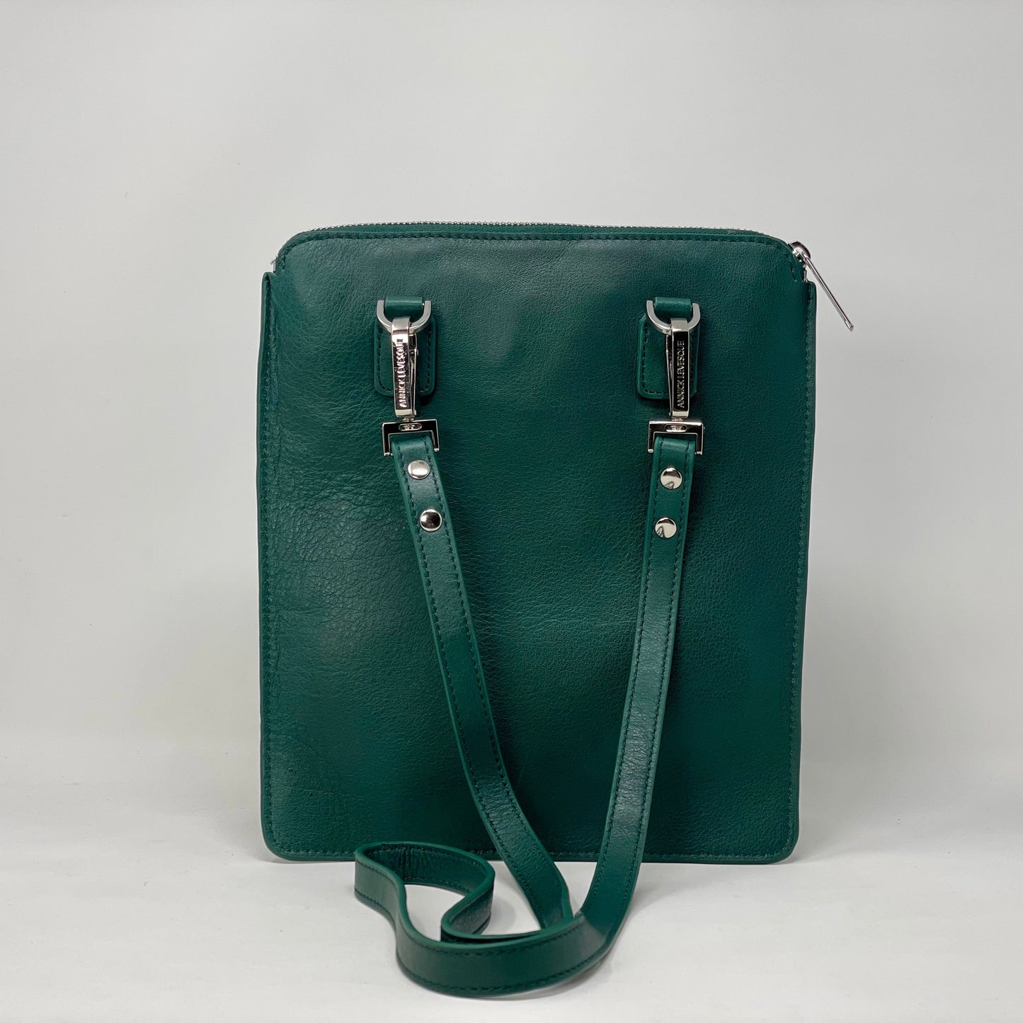 Petit Sac bandoulière en Cuir vert foncé - Stella