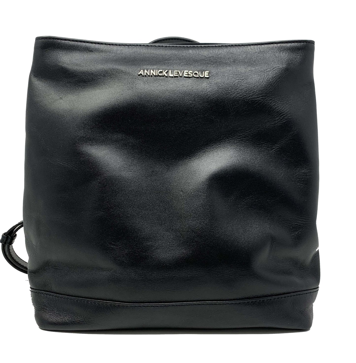 Sac à dos en cuir Antivol noir | Lore