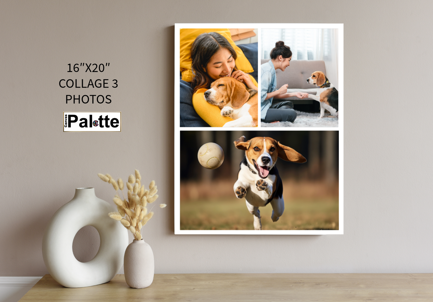 16″X20″ Collage Canvas Photo 3 Block #220