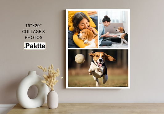 16″X20″ Collage Canvas Photo 3 Block #220