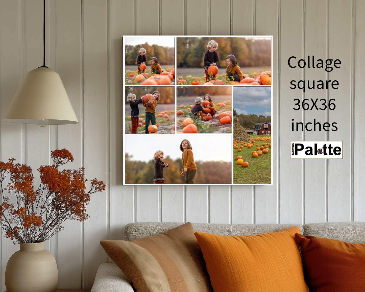 36″X36″  Custom Canvas Collage Photo 6 blocks