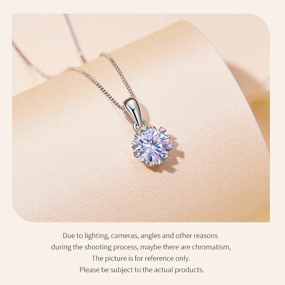Stellar Shine 1ct Moissanite Sterling Silver Pendant Necklace