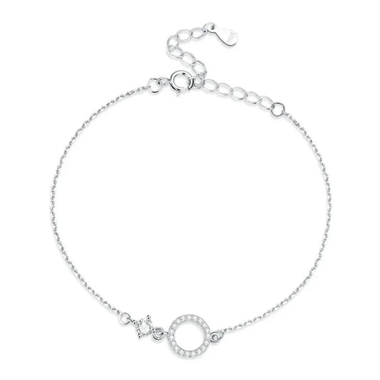 925 Sterling Silver Ring Chain Bracelet