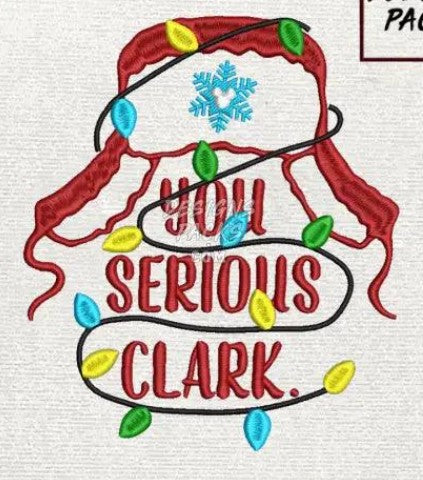 Embroidered Sweatshirt – You Serious Clark Christmas Lights