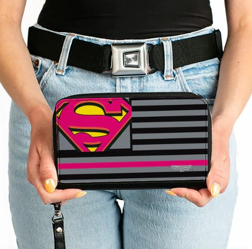 Buckle Down Zip Around Wallet