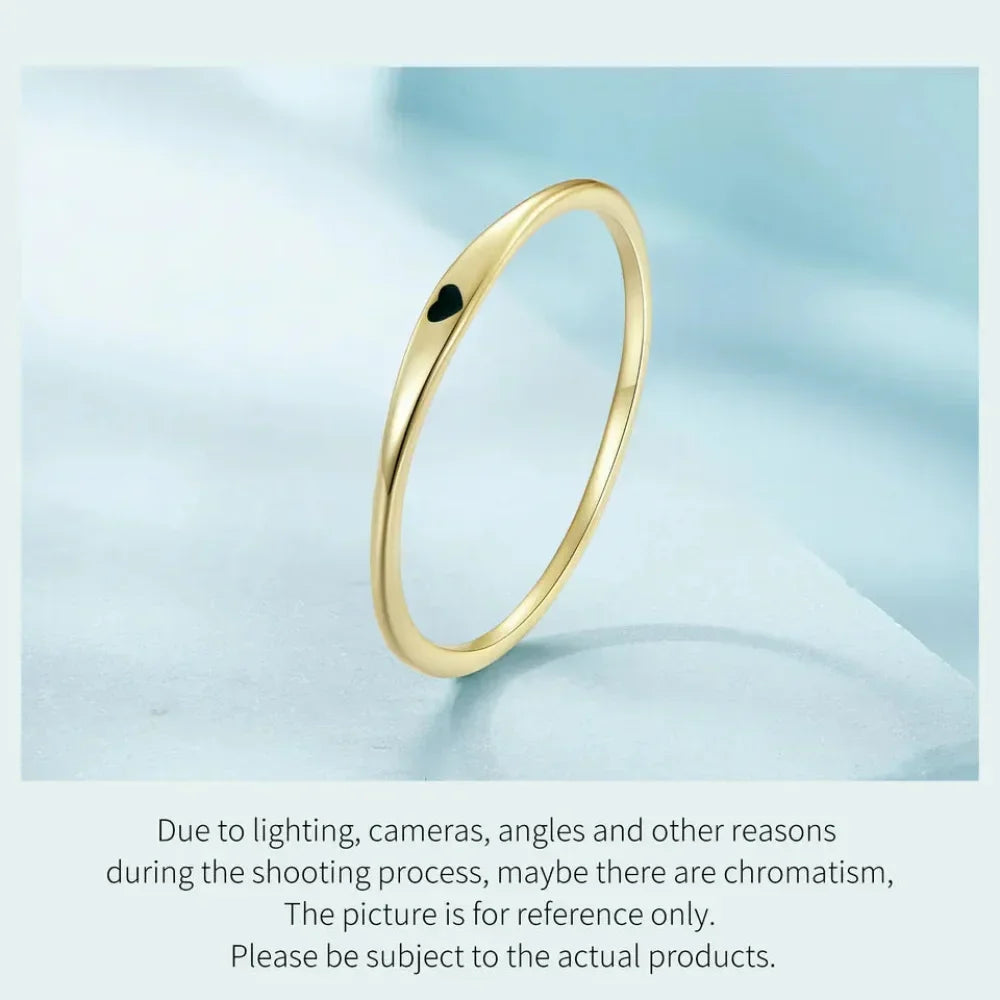 925 Sterling Silver Heart Wedding Band - Symbol Of Love, Stackable Promise Ring In 2 Colors (Size 5-10)