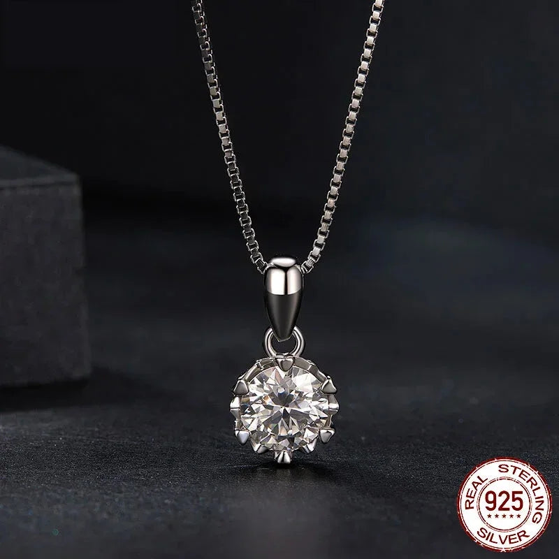 Stellar Shine 1ct Moissanite Sterling Silver Pendant Necklace