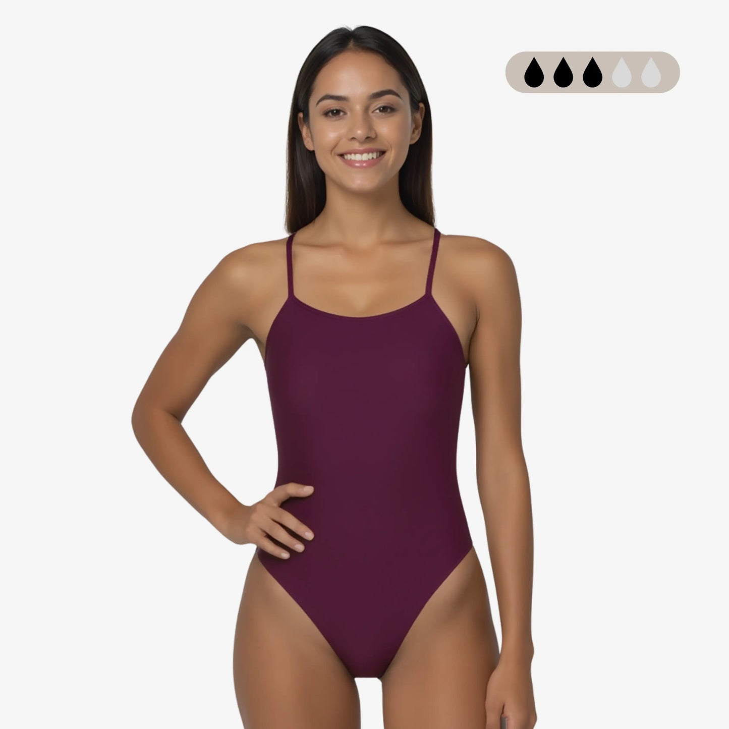 SecureFlo Merlot X-Back Period Training Swimsuit by Norca