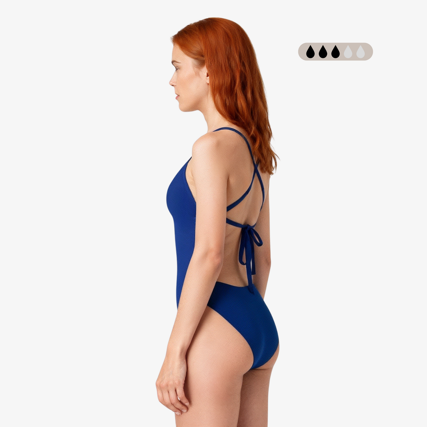 SecureFlo Cobalt Tie-Back Period Swimsuit by Norca