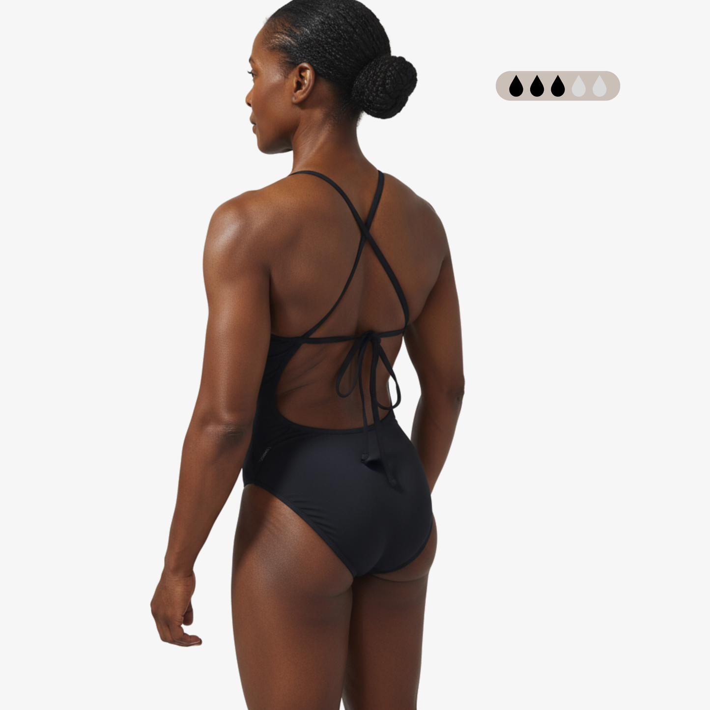 SecureFlo Onyx Tie-Back Period Swimsuit by Norca