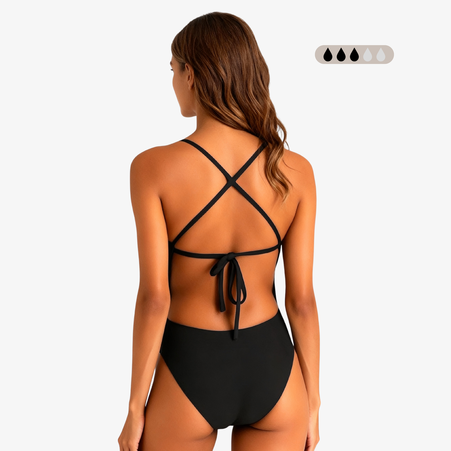 SecureFlo Onyx Tie-Back Period Swimsuit by Norca