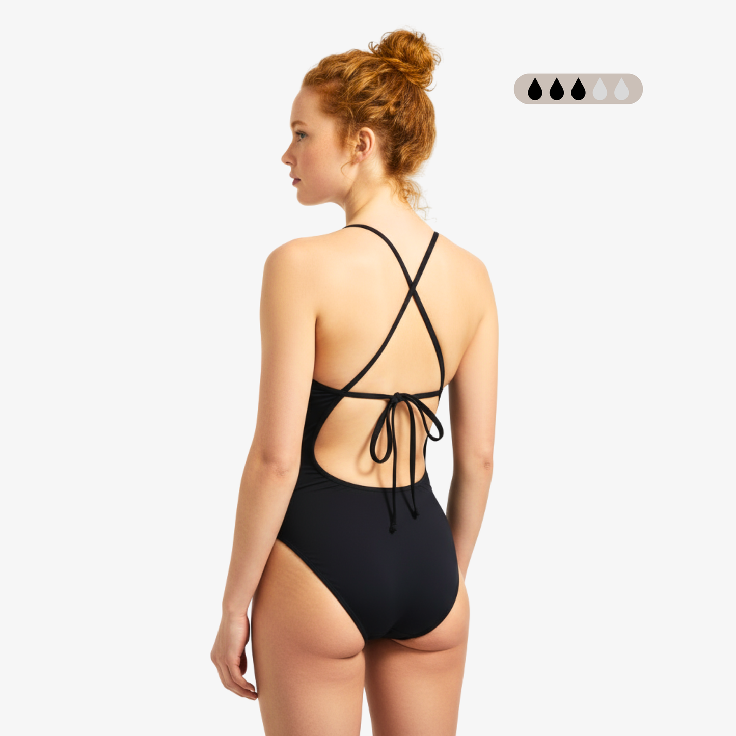 SecureFlo Onyx Tie-Back Period Swimsuit by Norca
