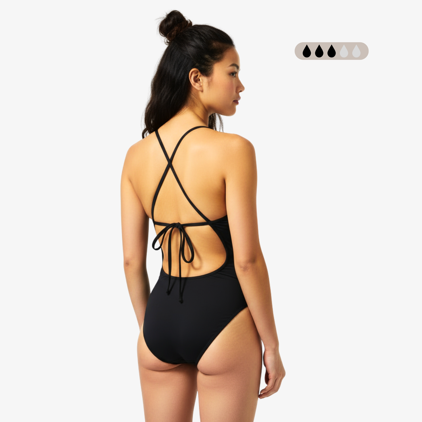 SecureFlo Onyx Tie-Back Period Swimsuit by Norca
