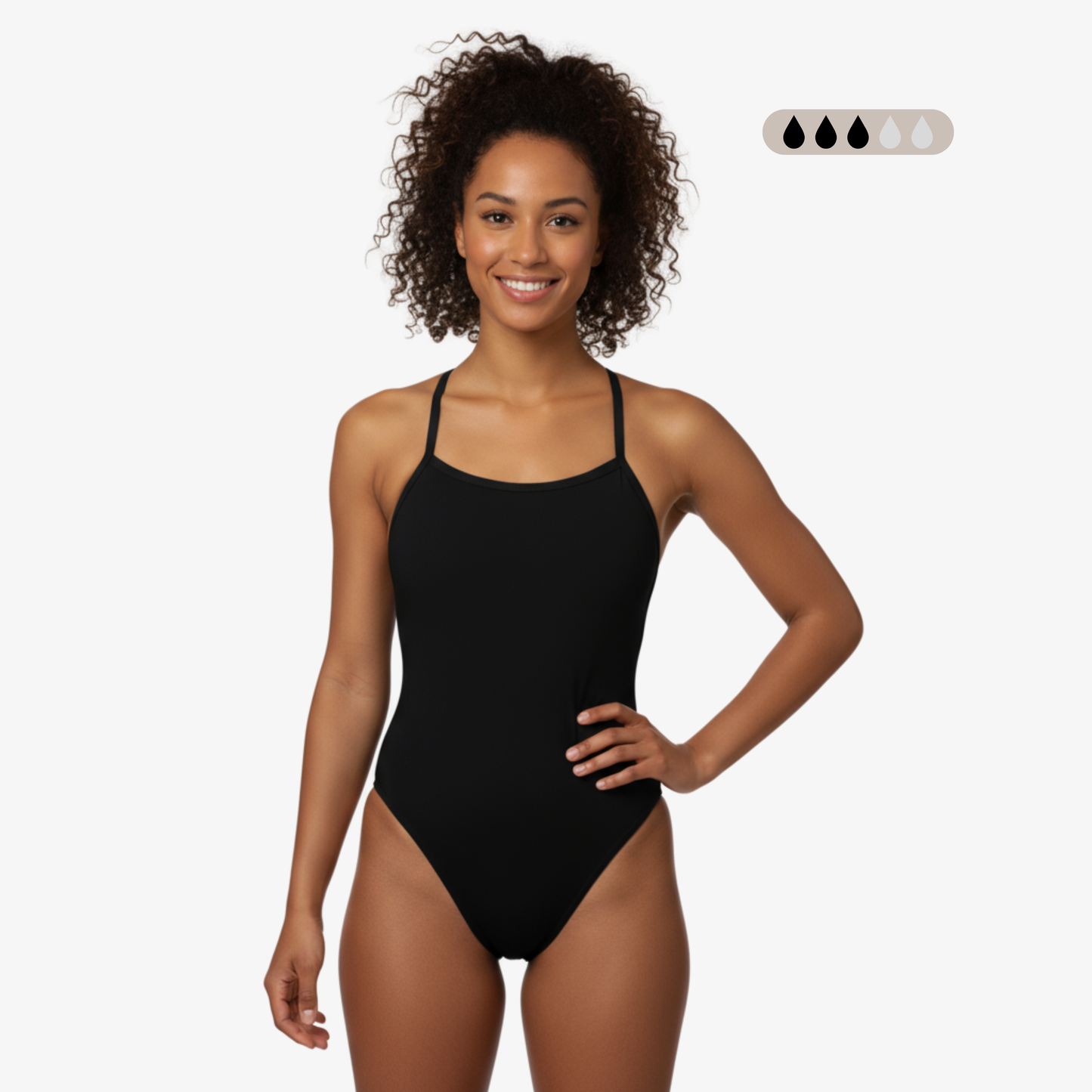 SecureFlo Onyx Tie-Back Period Swimsuit by Norca