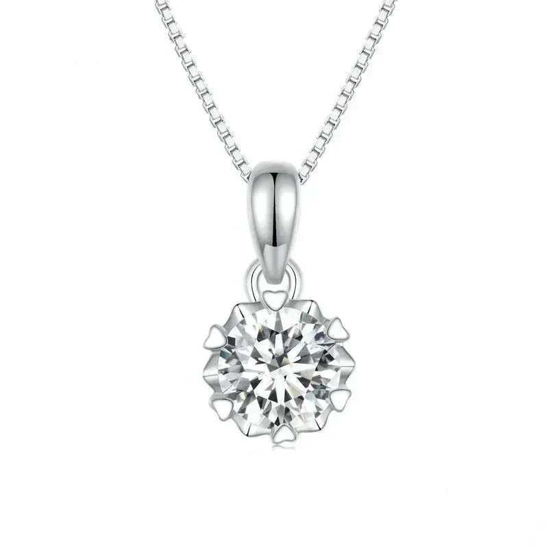 Stellar Shine 1ct Moissanite Sterling Silver Pendant Necklace