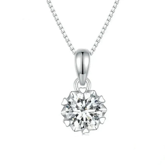 Stellar Shine 1ct Moissanite Sterling Silver Pendant Necklace