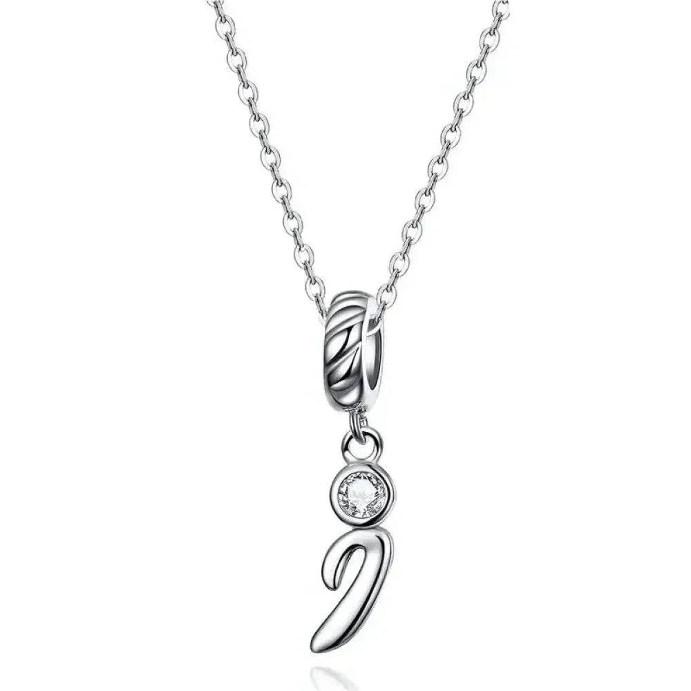 Chic And Timeless 925 Sterling Silver Initial Pendant Necklace | Platinum Plated Vintage Letter A To Z | Women'S Fine Jewelry