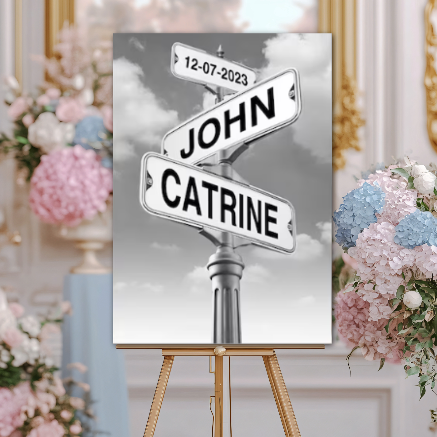 Wall Art Engagement Sign 24 x 36 inches