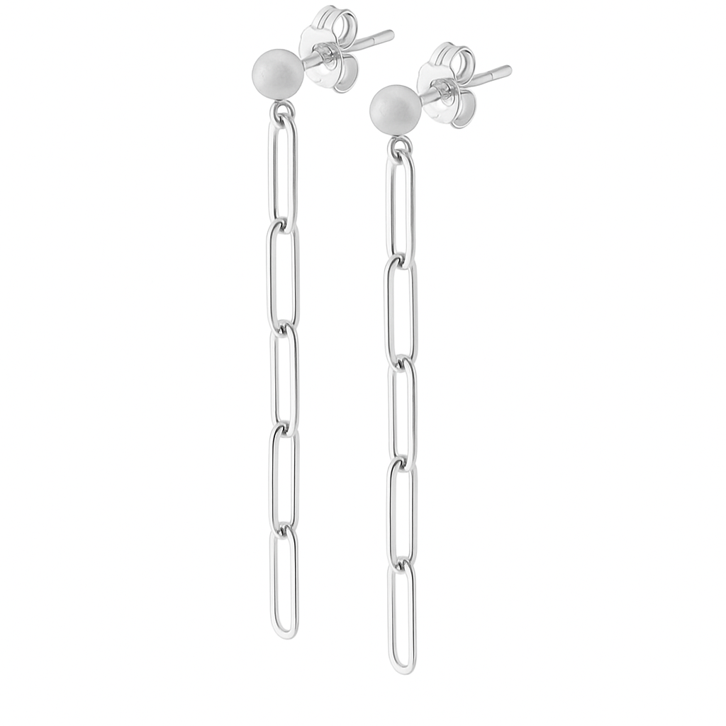 Silver Paperclip Earrings