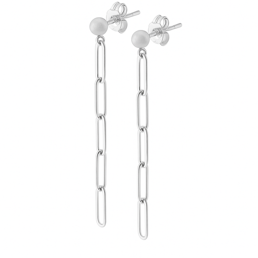 Silver Paperclip Earrings