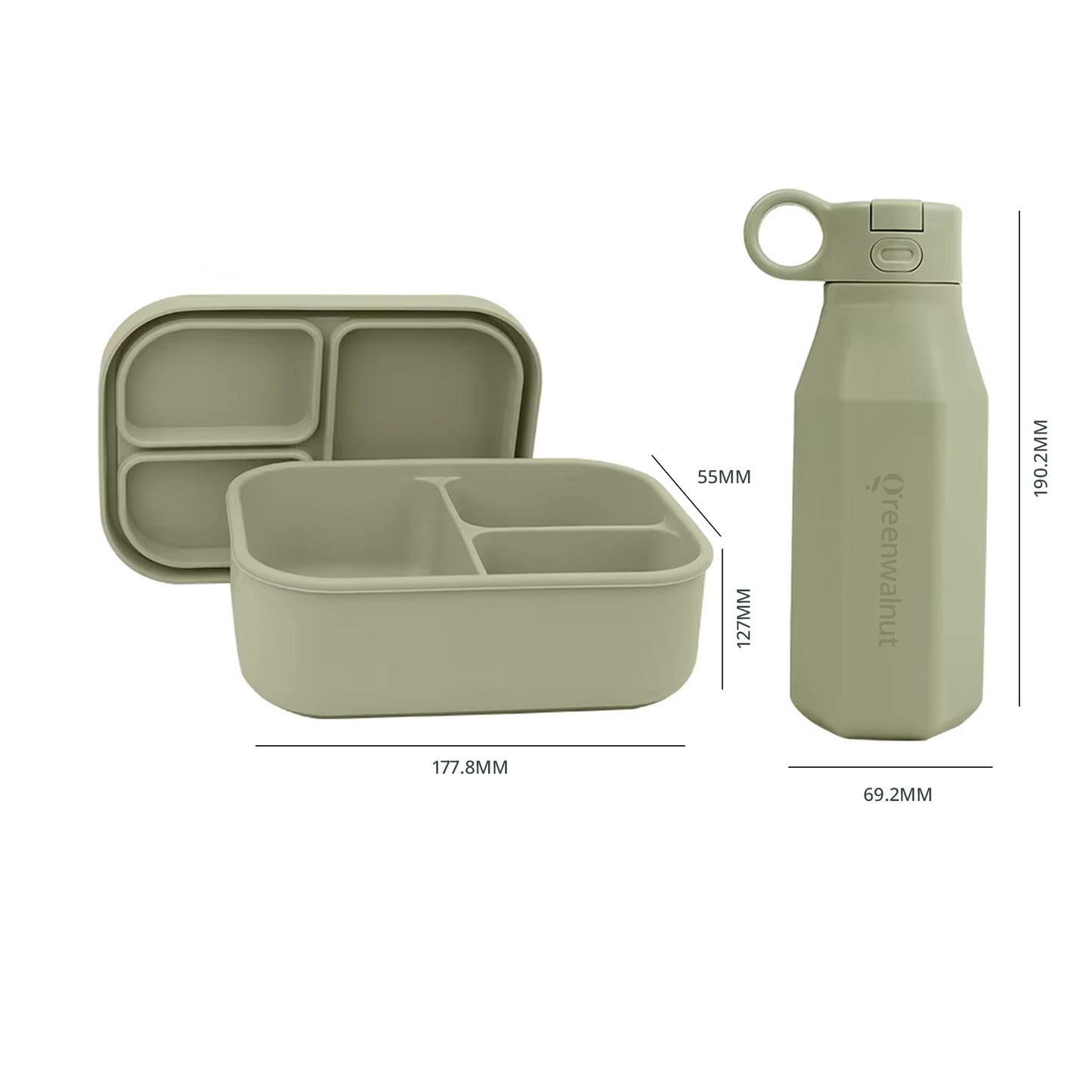 Silicone Bento Box & Silicone Bottle