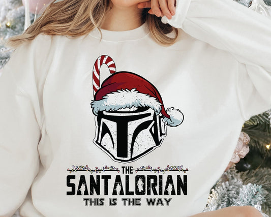Sweatshirt Crew Hoodie Or T-Shirt  Christmas Santa Lorian This is The Way