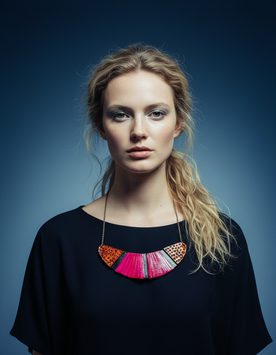 Black & Hot Pink Earrings Post or Clip On- "Kelly"