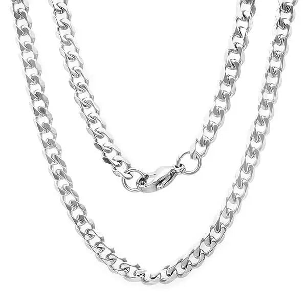 Steeltime Slim Cuban Chain Necklace