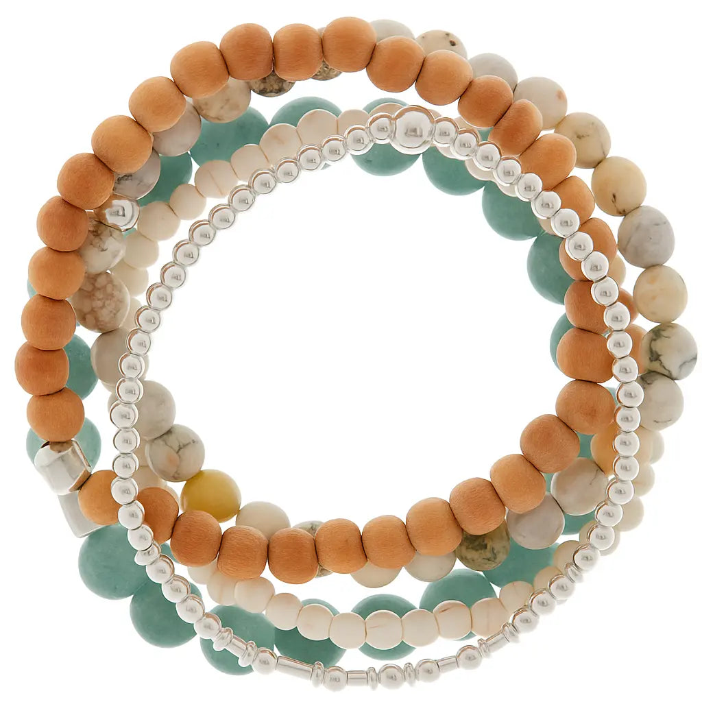 Strength Morse Code Bracelet Stack