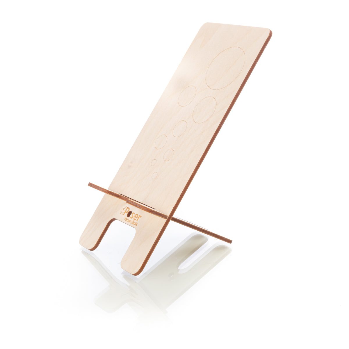 Support en bois pour cellulaire le “D-Poser”
