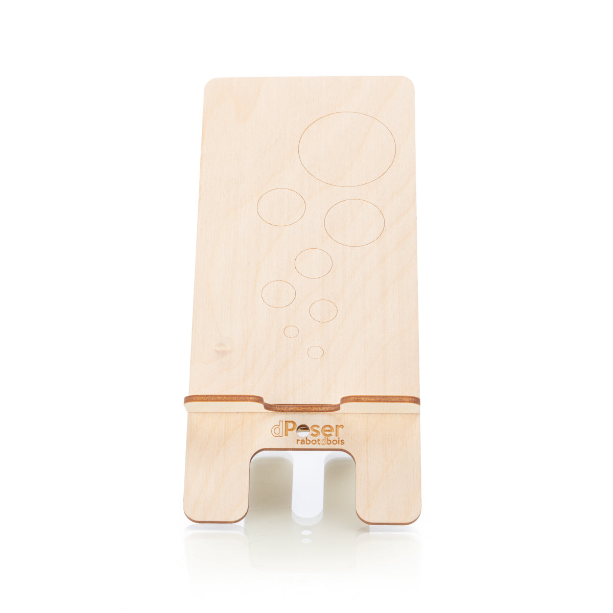 Support en bois pour cellulaire le “D-Poser”