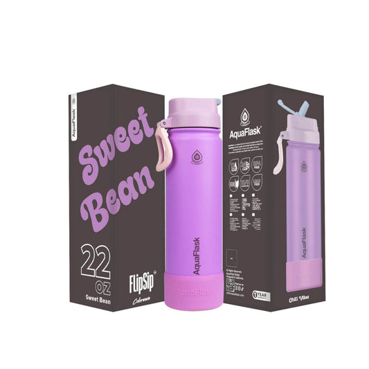 AquaFlask (22oz) Colorwave Flip Sip Insulated Water Bottle Double Wall Stainless Steel Hot & Cold