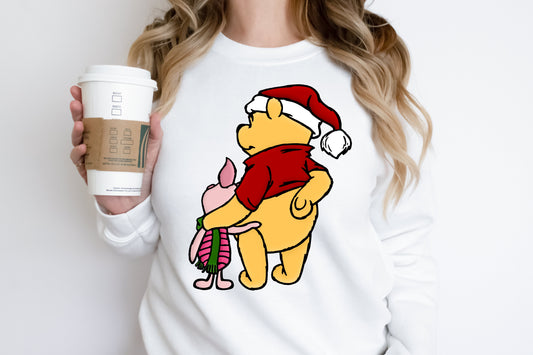 Sweatshirt T-Shirt Hoodies Christmas Poooh and Pigglet .