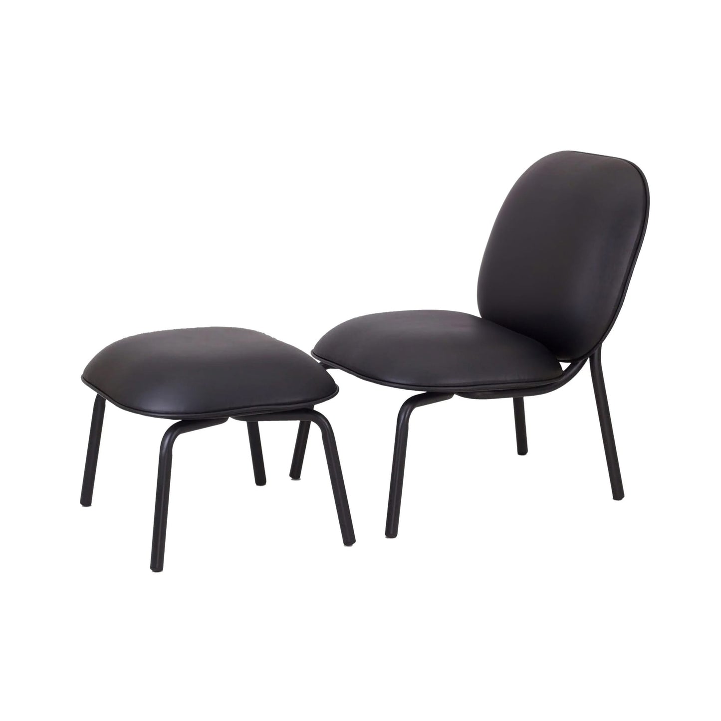 Tasca Lounge Chair & Ottoman<br> Eco Leather Fabric<br> Indoor Use