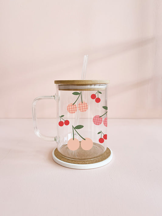 Tasse boho 17oz - champ de cerises