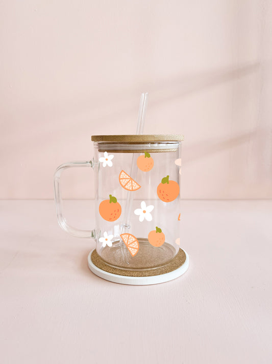 Tasse boho 17oz - fleurs et agrumes