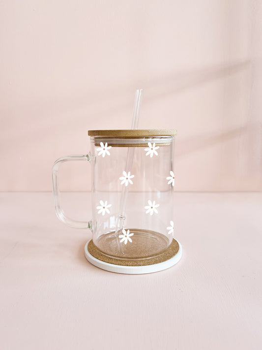 Tasse boho 17oz - mini daisy blanc