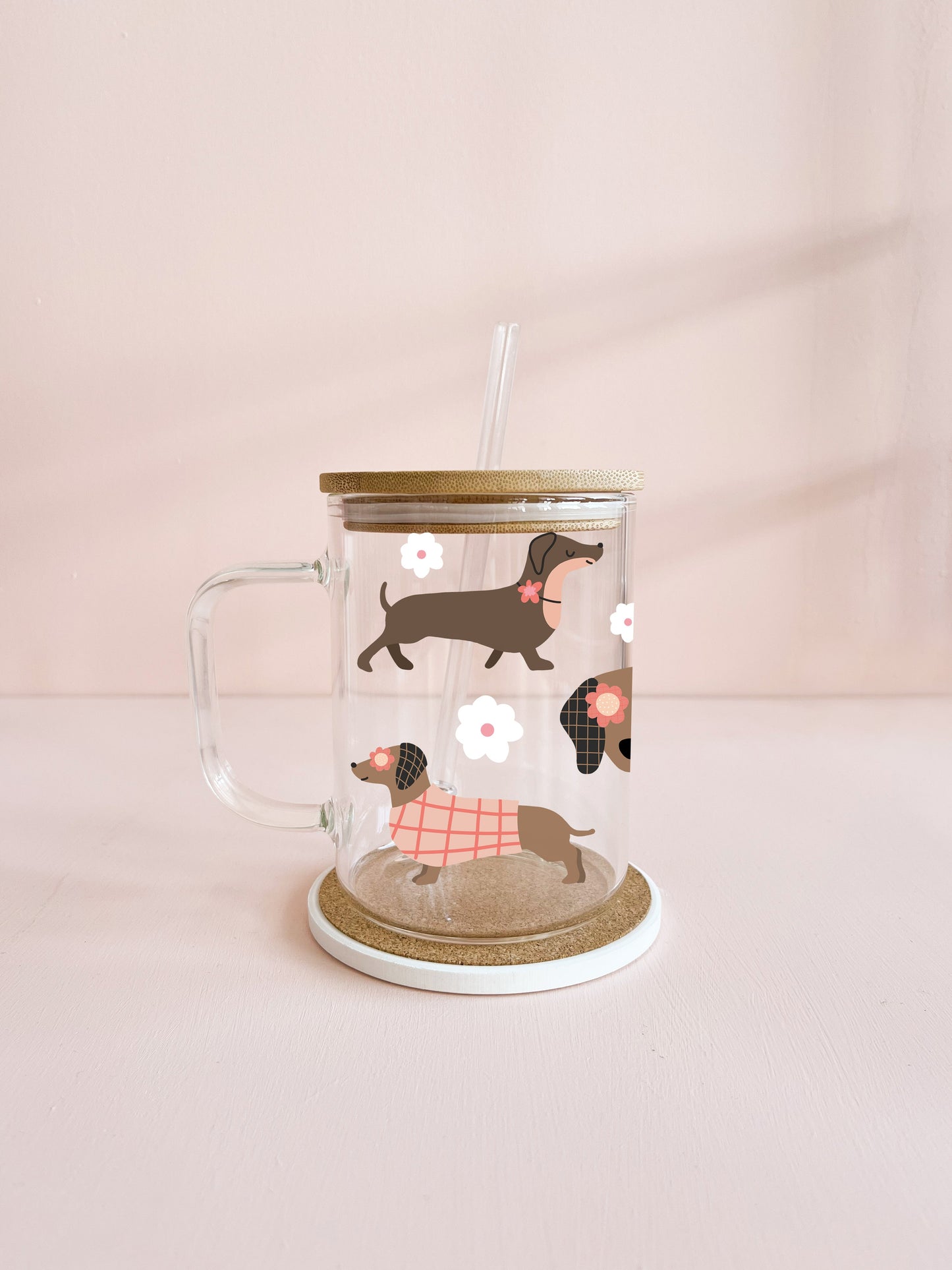 Tasse boho 17oz - teckels de printemps