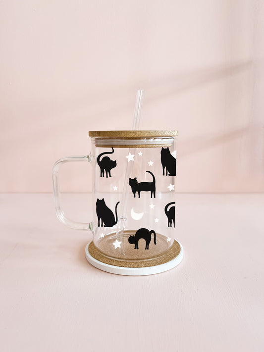 Tasse boho 17oz - Chats noirs
