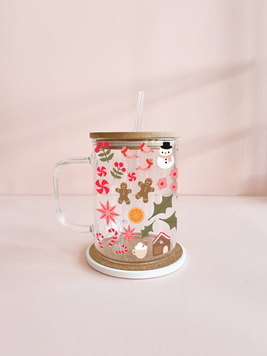 Tasse boho - mosaïque de Noël