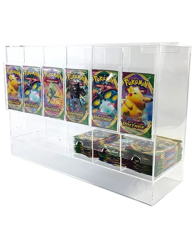 Pokémon Booster Pack 6-Slot EVORETRO Acrylic Display Dispenser - 4 Packs