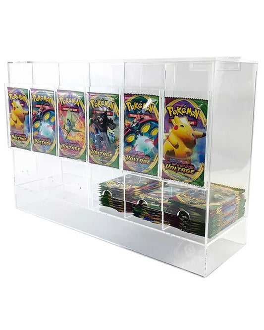 Pokémon Booster Pack 6-Slot EVORETRO Acrylic Display Dispenser - 4 Packs